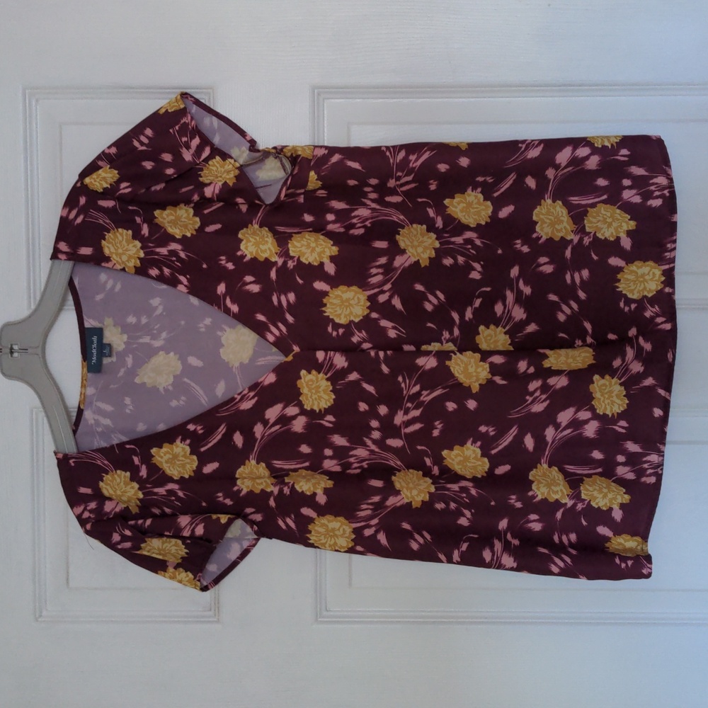 V-neck floral blouse